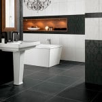 Золота плитка для ванної кімнати: нетипової дизайн