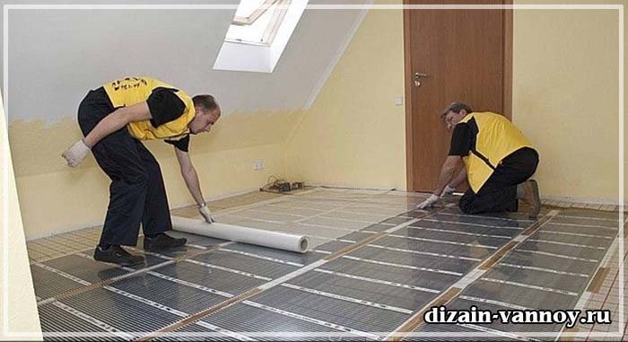 Тепла підлога у ванній кімнаті   водяний і електричний