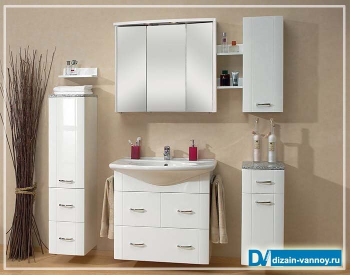 Меблі для ванної кімнати і туалету: види, фото і зразки