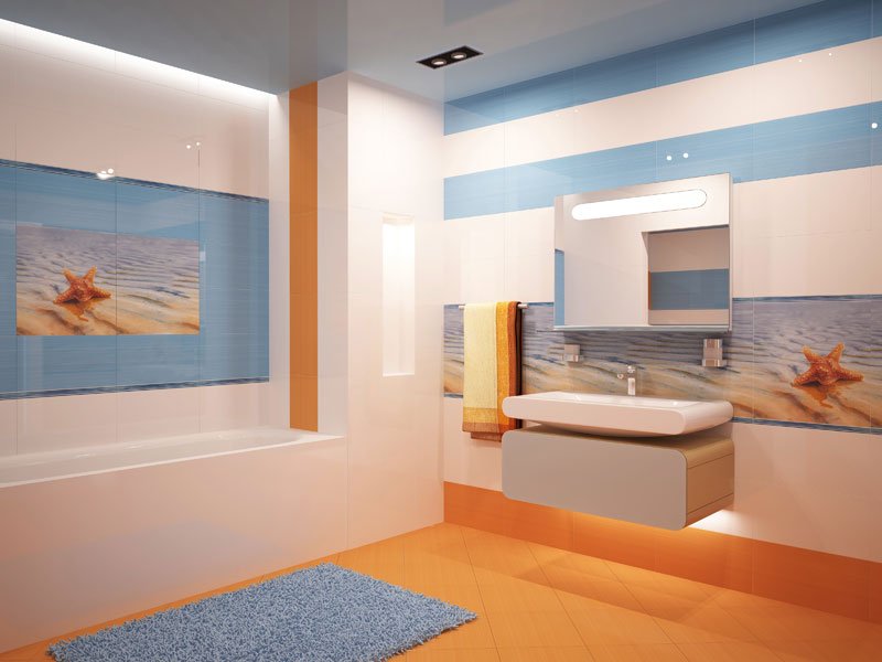 Панно з плитки в ванну, як вибрати і існуючі види