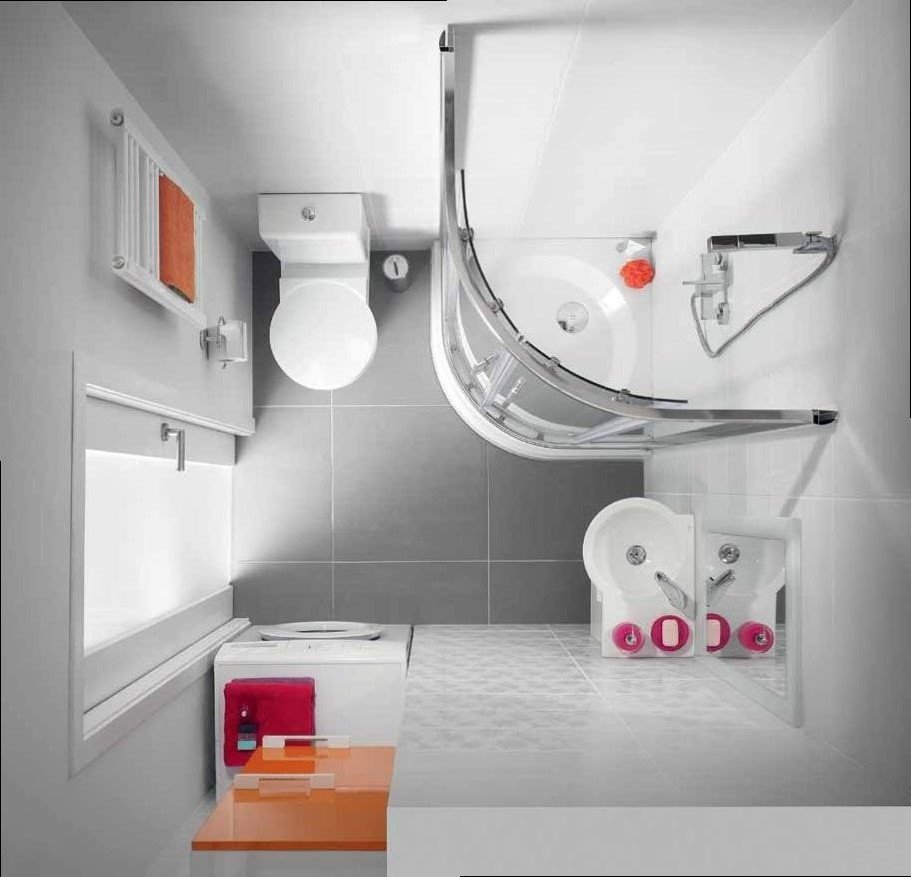 Оригінальний дизайн маленької ванної кімнати