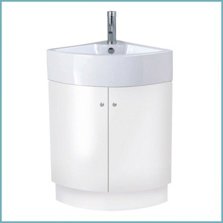 Кутова раковина з тумбою: зберігаємо простір у ванній кімнаті