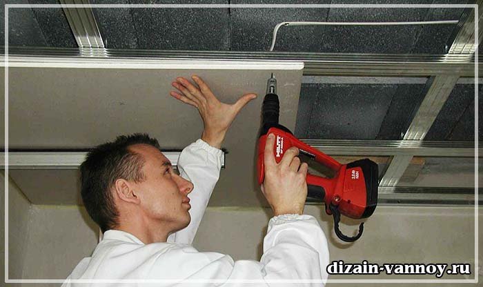 Як зробити стеля у ванній кімнаті   установка і монтаж