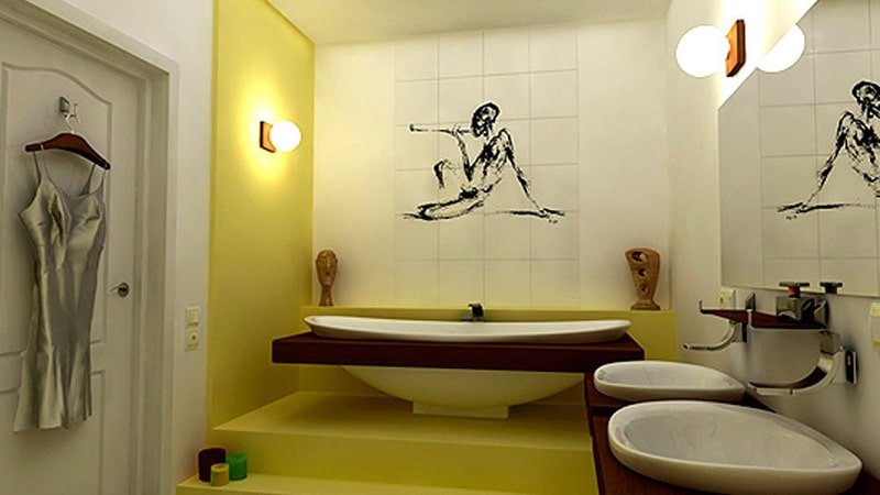 Кольорова плитка для ванної: фото зразків