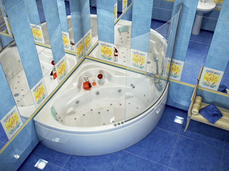 Кутова ванна, види і форми, як вибрати