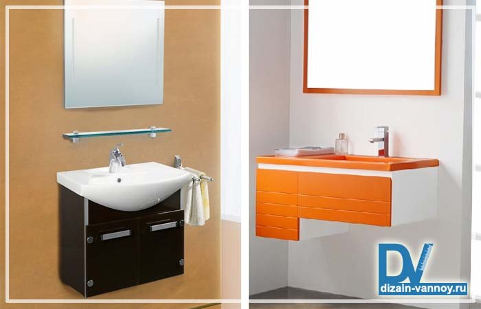 Підвісна або навісна тумба для ванної кімнати   види і вибір