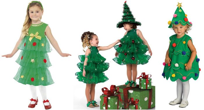 Костюм ялинки на Новий рік своїми руками + фото та відео як зробити