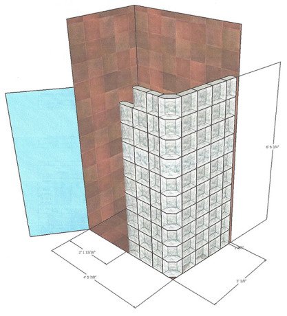 Душова з склоблоків: фото кабінок та поетапна інструкція з монтажу стін і зливу