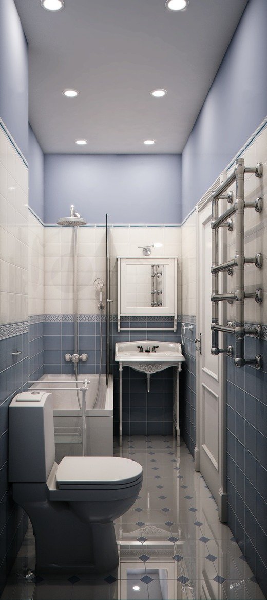 Ванна у сіро білих тонах