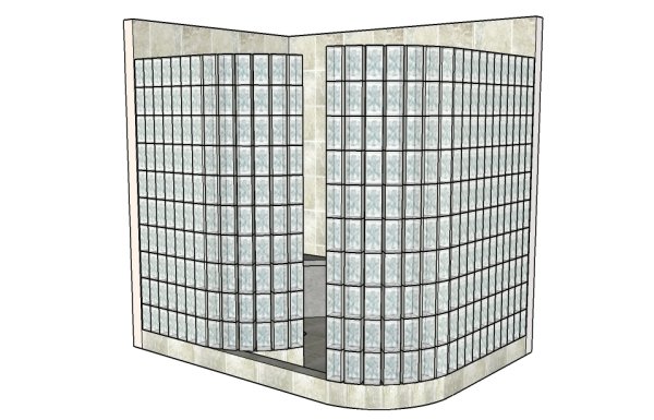 Душова з склоблоків: фото кабінок та поетапна інструкція з монтажу стін і зливу