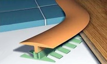 Як зробити стик між плиткою і ламінатом на вході у ванну?