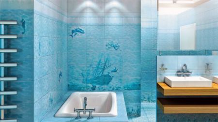 Ванна в морському стилі