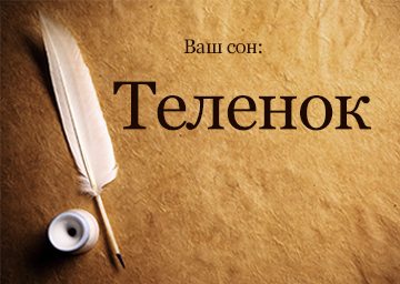 Сонник Теля до чого сниться маленьке Теля: дівчині, жінці: білий, чорний, багато народження бачити уві сні