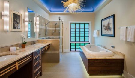 Світлодіодне освітлення у ванній – Приклади, фото, відео, схема підключення