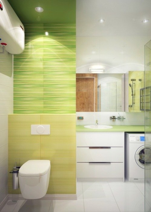 Невеликий, яскравий санвузол