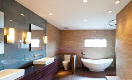 Світлодіодне освітлення у ванній – Приклади, фото, відео, схема підключення