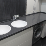 Стільниця в ванну під раковину і пральну машину: секрети вибору