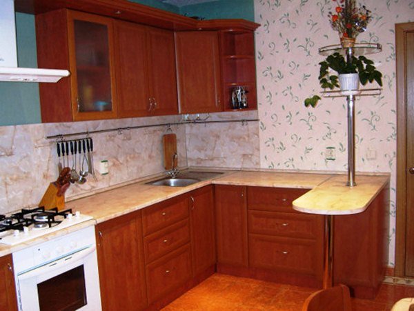 Фото дизайну кухні 9 кв. метрів в сучасному стилі: фото з особливостями оформлення і планування