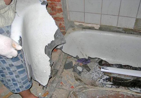 Демонтаж ванни: відео і покрокові інструкції по підготовці до вивезення