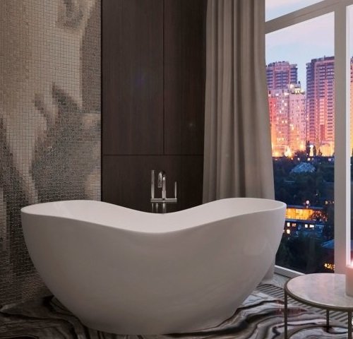 Дизайн: ванна кімната в стилі lounge