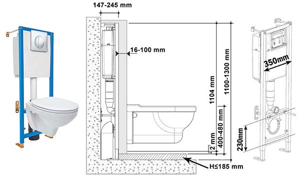 Займаємося установкою інсталяції для унітаза