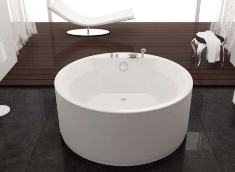 Круглі ванни в інтерєрі і технічні особливості: поради щодо вибору та фото
