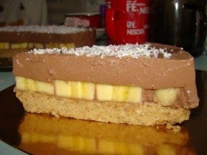 Шоколадно банановий торт