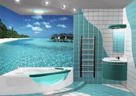 Ванна в морському стилі
