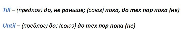 Різниця між словами till і until