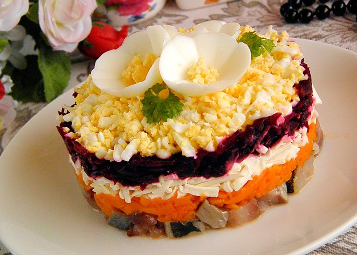 Салат оселедець під шубою (рецепт класичний): покроковий рецепт з фото + оригінальне оформлення