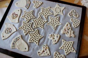 Новорічні вироби із солоного тіста