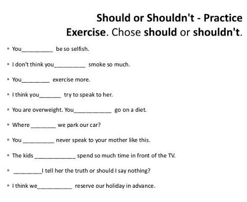 Модальне дієслово should – правильне використання в мовленні і на письмі