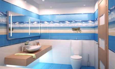 Ванна в морському стилі