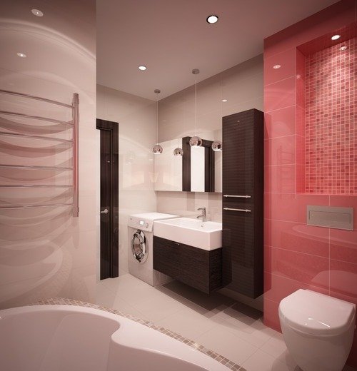 Суміщений санвузол у стилі хай тек Суміщений санвузол у стилі хай тек