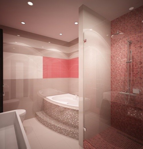 Суміщений санвузол у стилі хай тек Суміщений санвузол у стилі хай тек