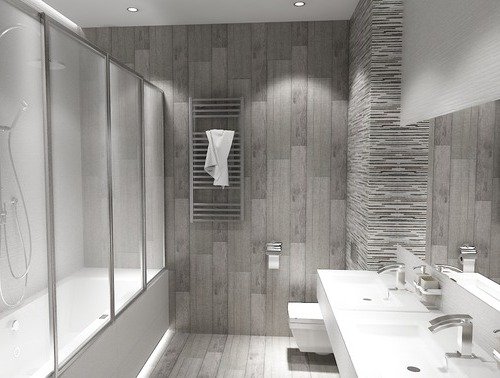 Суворе, але красиве оформлення суміщеного санвузла Суворе, але красиве оформлення суміщеного санвузла