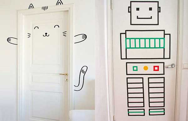 Клейка стрічка воши тейп (washy tape) в дизайні дитячої кімнати