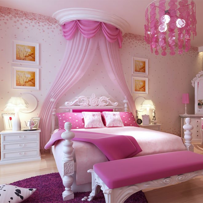 Розкіш і вишуканість фіолетовою спальні