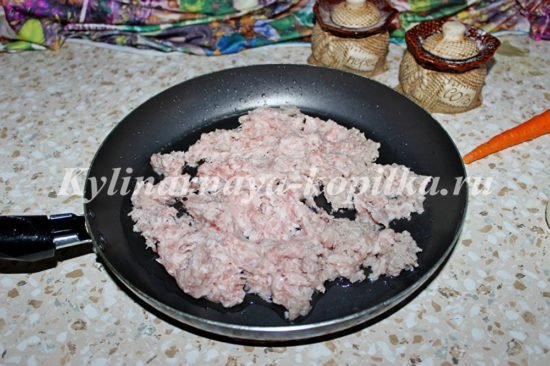 Гречка з фаршем на сковороді: покроковий рецепт з фото