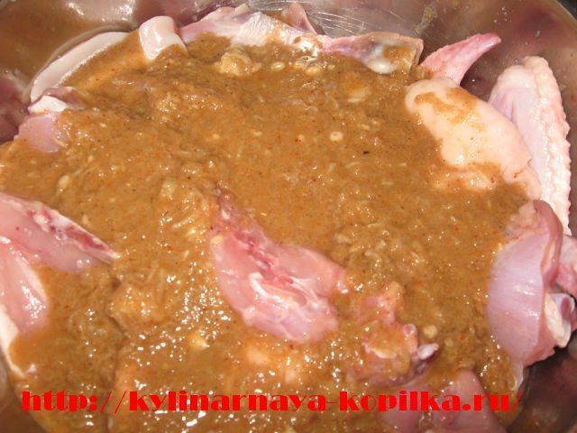 Курка з картоплею. Маринад для курки