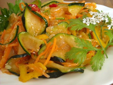 Кабачки по корейськи на зиму: рецепти з фото «Пальчики оближеш»