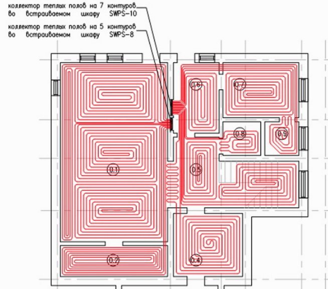 Схеми і правила укладання трубопроводу в теплій підлозі