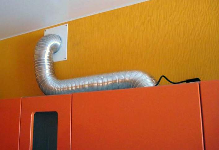 Пластикова гофра для витяжки: діаметр, розміри і монтаж