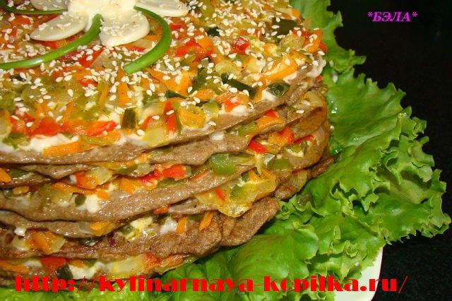 Смачний печінковий торт