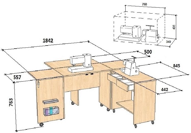 Як зробити стіл для швейної машинки своїми руками