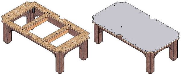 Як зробити більярдний стіл своїми руками — креслення і відео