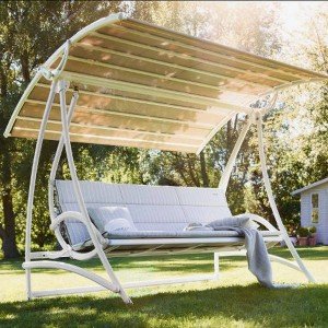 Садові гойдалки з металу своїми руками — креслення і відео