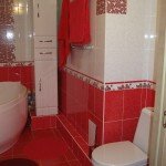 Фото дизайну ванної кімнати в червоних тонах