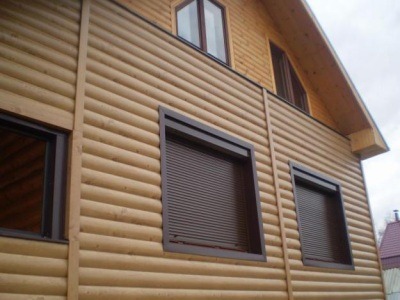 Вініловий сайдинг: Блок Хаус, імітує оциліндрованої колоди