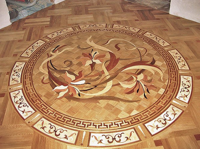 Художній паркет в інтерєрі — приклади та фото